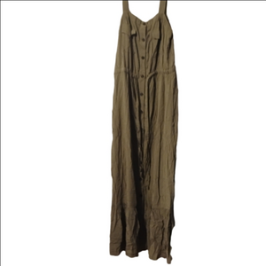 LOFT Sage Green Button-Up Dress